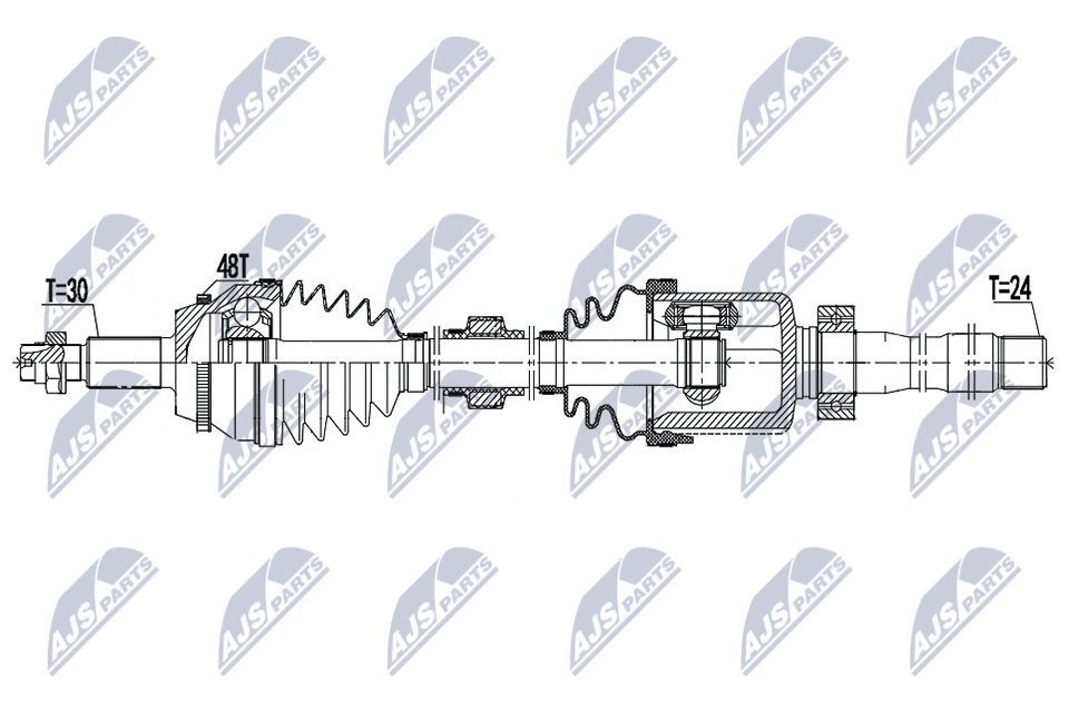 NTY NPW-TY-153: Veovõll esisild paremal, 995mm