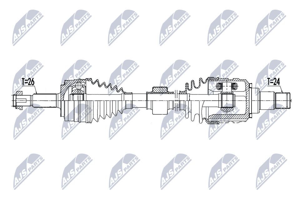 NTY NPW-TY-167: Veovõll esisild vasakul, 663mm