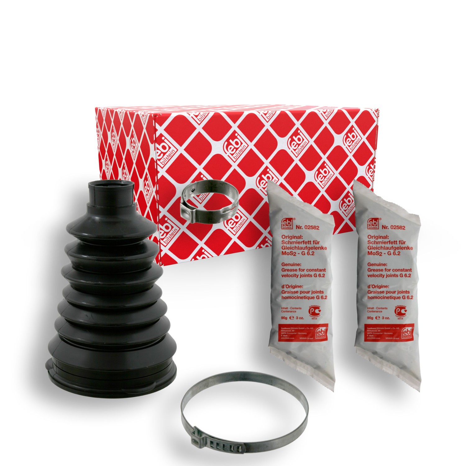 FEBI BILSTEIN 10355: Kaitsekummikomplekt, veovõll Esisild, rattapool, Termoplast