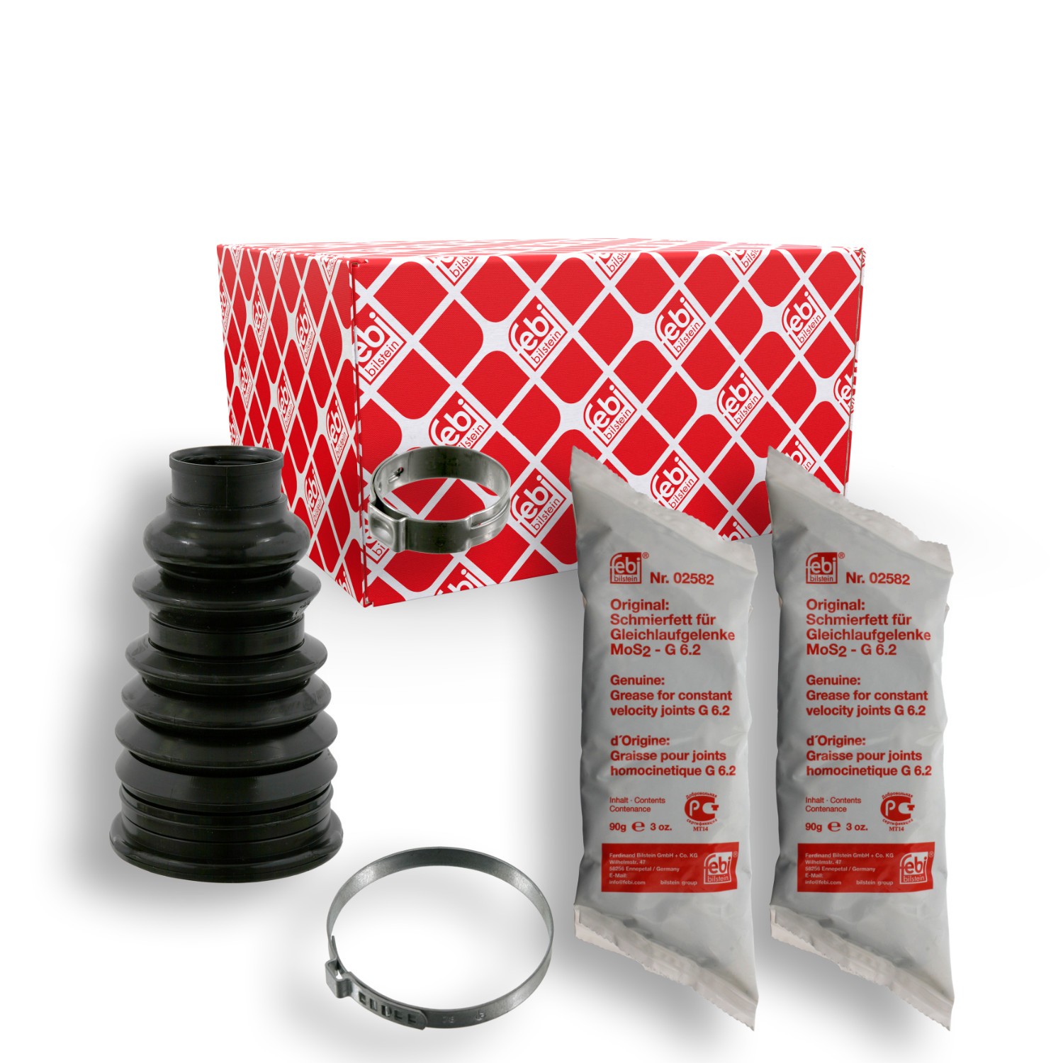 FEBI BILSTEIN 10381: Kaitsekummikomplekt, veovõll Esisild, rattapool, Termoplast