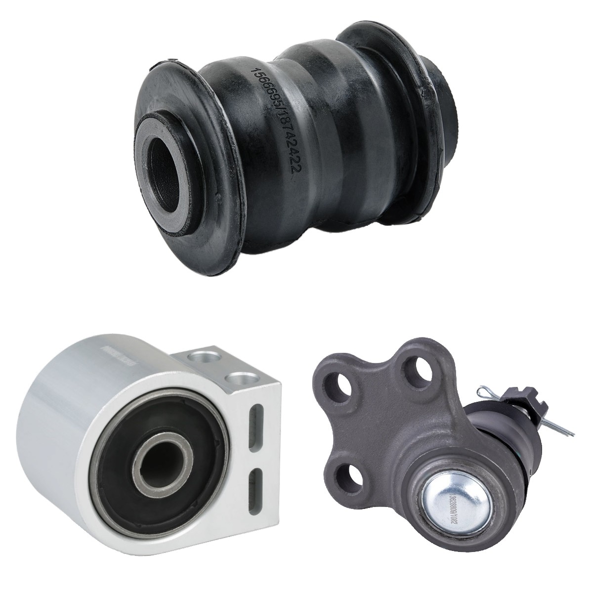 RIDEX 772S1209: Kit riparazione, Braccio trasversale Assale anteriore Dx, Assale anteriore Sx, con snodo portante/di guida, con cuscinetto in gomma