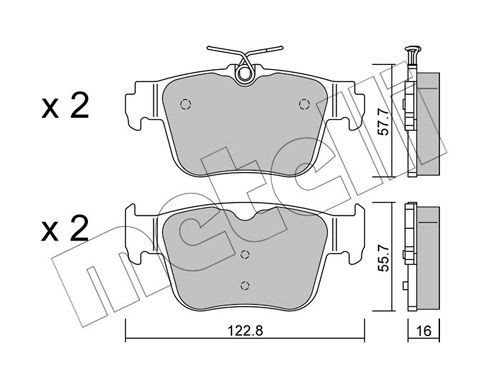 METELLI 22-1317-0: Piduriklotsid