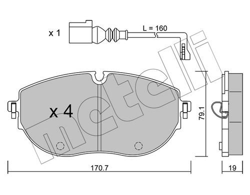 METELLI 22-1322-0: Piduriklotsid