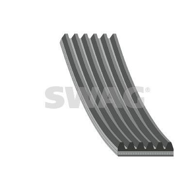 SWAG 33 10 5410: Curea transmisie cu caneluri 2225mm, Numar nervuri: 6
