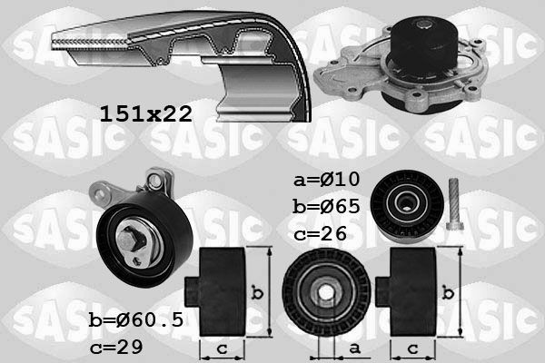 SASIC 3906108: Veepump + hammasrihmakomplekt