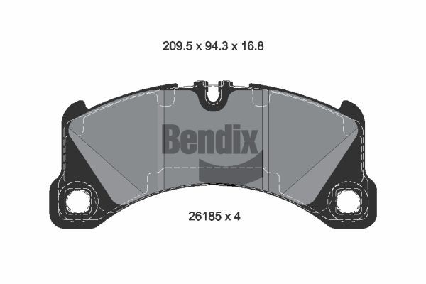 BENDIX Braking BPD2425: Piduriklotsid
