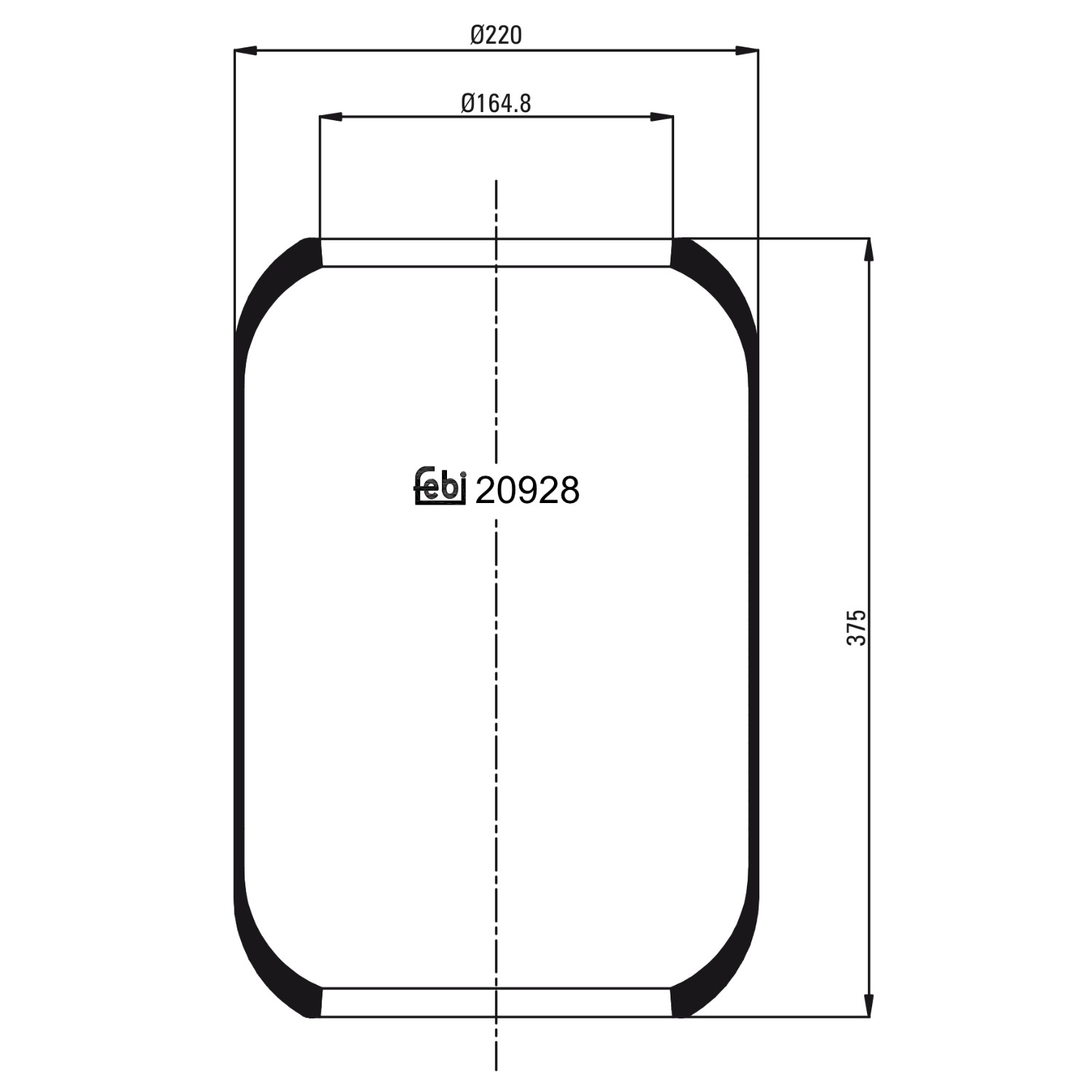 FEBI BILSTEIN 20928: Soffietto, Sospensione pneumatica