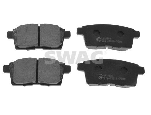 SWAG 33 10 6376: Plăcuțe de frână puntea spate, cu material de prindere