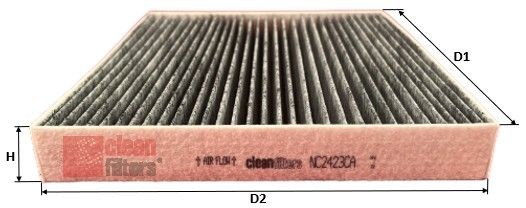 CLEAN FILTER NC2423CA: Filter, salongiõhk Aktiivsöefilter, Filtrer