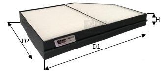 CLEAN FILTER NC2434: Filtro abitacolo Cartuccia filtro, Filtro particellare