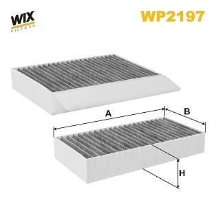 WIX FILTERS WP2197: Filter, salongiõhk Aktiivsöefilter