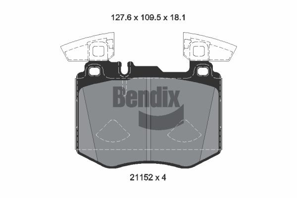BENDIX Braking BPD2455: Piduriklotsid vastukaaluga