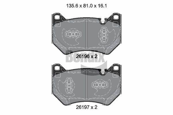 BENDIX Braking BPD2457: Piduriklotsid