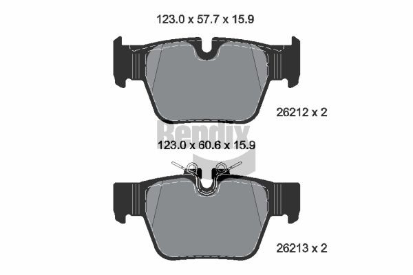 BENDIX Braking BPD2481: Piduriklotsid