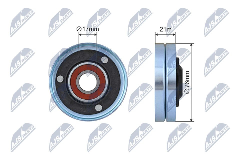 NTY RNK-AU-071: Pingutusrull, soonrihm Ø: 76mm, Ø: 76mm