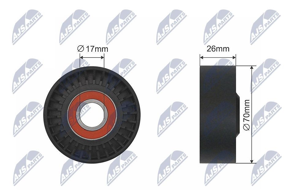 NTY RNK-BM-034: Polia de desvio / de guia, correia trapezoidal