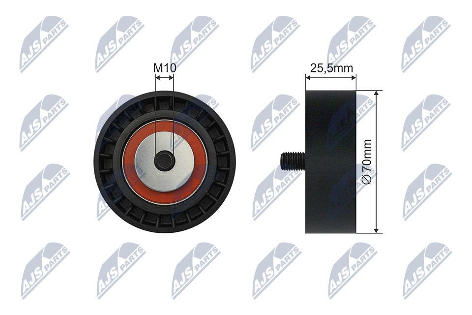 NTY RNK-BM-047: Rola intinzator, curea transmisie Ř: 70mm, Ř: 70mm