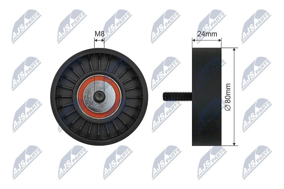 NTY RNK-BM-051: Pingutusrull, soonrihm Ø: 80mm, Ø: 80mm