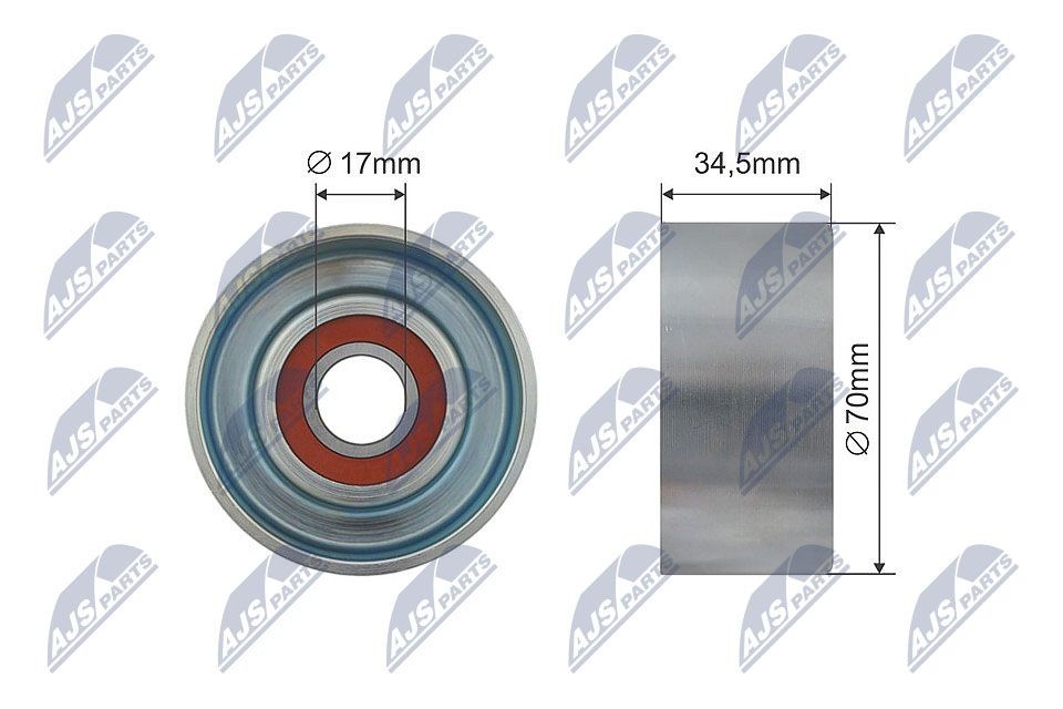 NTY RNK-NS-038: Rola intinzator, curea transmisie Ř: 70mm, Ř: 70mm