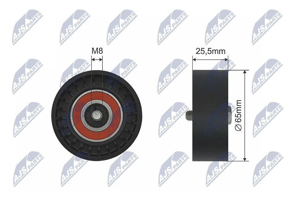NTY RNK-PL-033: Pingutusrull, soonrihm Ø: 65mm, Ø: 65mm
