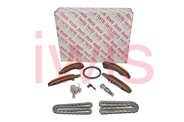 AIC 73931Set: Kit de distribuição Qualidade do equipamento original iwis, fabricado na Alemanh em cima, em baixo, Pino de corrente com revestimento TRITAN®, com guias, com tensor da corrente, com retentor da cambota, Verificar desgaste das rodas dentadas e substituí-las se nec