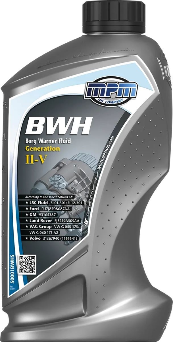 MPM 50001BWHS: Õli, Haldex-sidur BorgWarner Fluid Gen II-V 1l BWH, Gen II-V