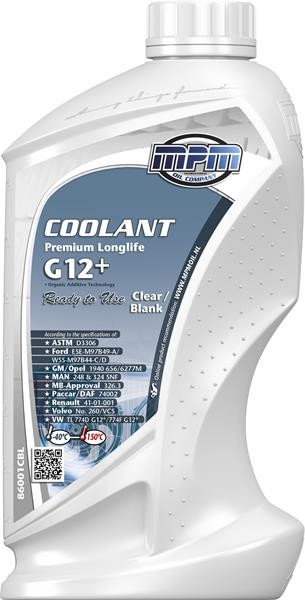 MPM 86001CBL: Antigel Coolant Prem. LL. -40C G12+ Ready to Use Clear / Blank Premium Longlife, G12+