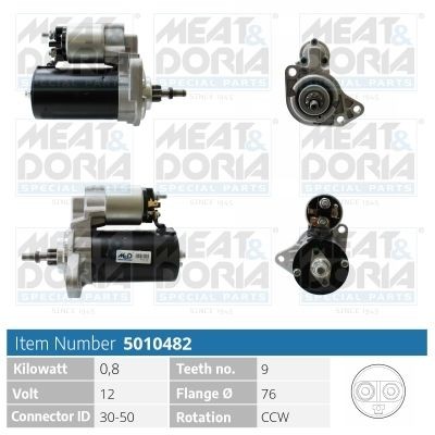 MEAT & DORIA 5010482: Käynnistysmoottori 0,8kW