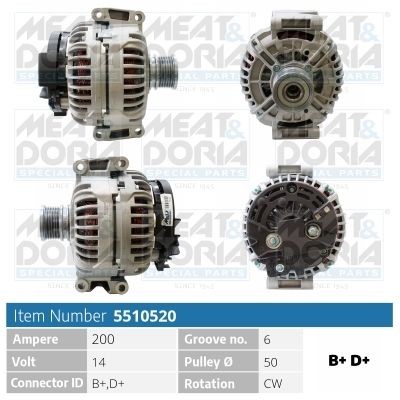 MEAT & DORIA 5510520: Laturi 200A