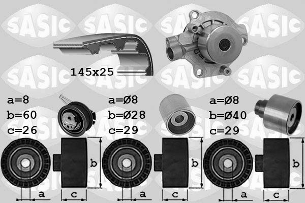 SASIC 3906111: Veepump + hammasrihmakomplekt