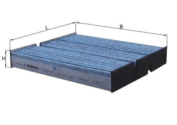 MAHLE ORIGINAL LAO 1467: Filtru, aer habitaclu Filtru carbon activ, cu efect antialergic, cu efect de aspirare