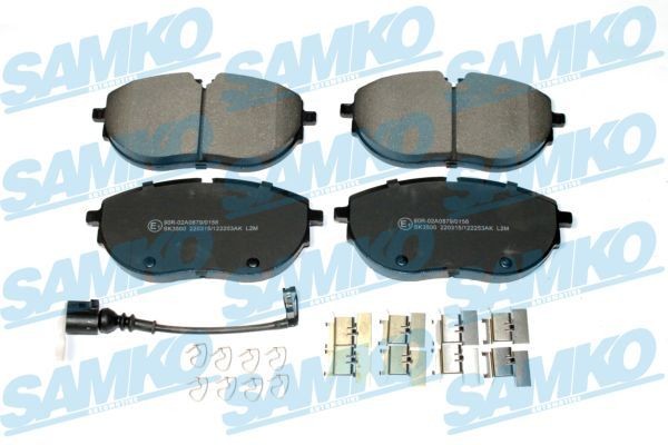 SAMKO 5SP2253AK: Piduriklotsid koos lisadega