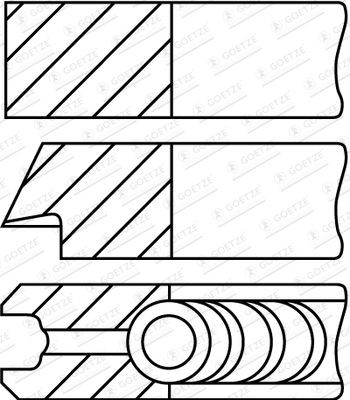 GOETZE ENGINE 08-430500-00: Set segmenti piston Goetze Diamond Coated®