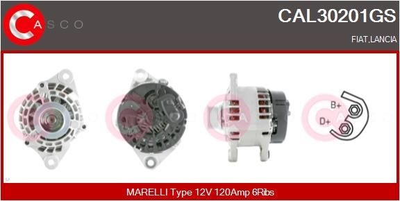 CASCO CAL15037AS: Alternator 250A