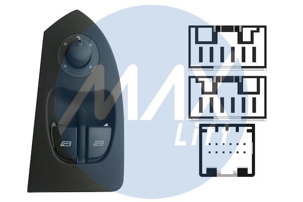 MAX SFT110: Lüliti, aknatõstuk ees vasakul