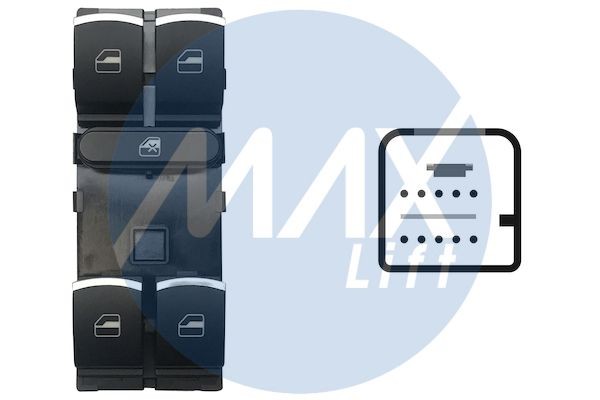 MAX SVW125: Lüliti, aknatõstuk ees vasakul