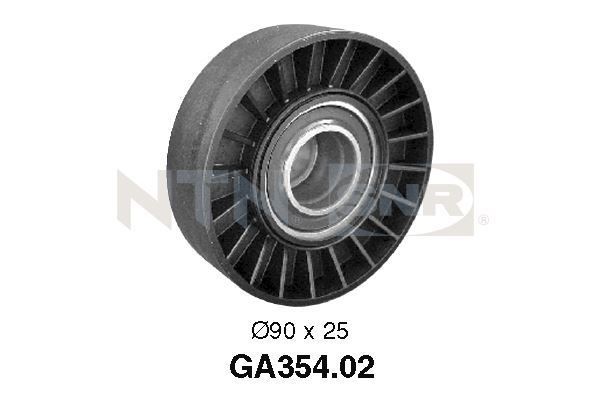 SNR GA354.02: Rola ghidare / conducere, curea transmisie Ř: 90mm, Ř: 90mm