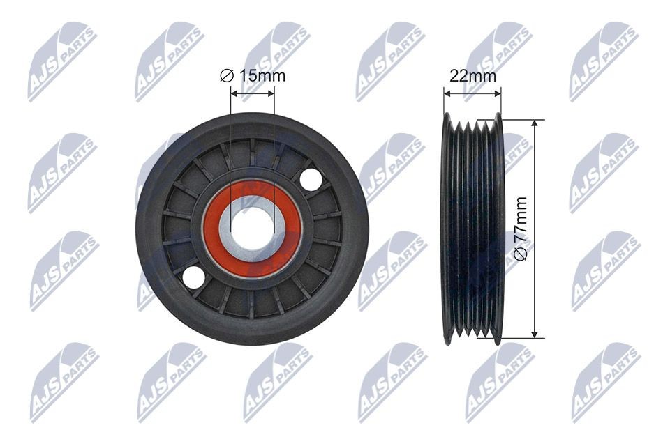 NTY RNK-AU-077: Pingutusrull, soonrihm Ø: 77mm, Ø: 77mm