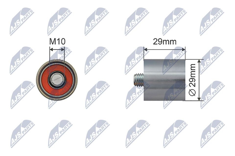 NTY RNK-AU-081: Pingutusrull, soonrihm Ø: 29mm, Ø: 29mm