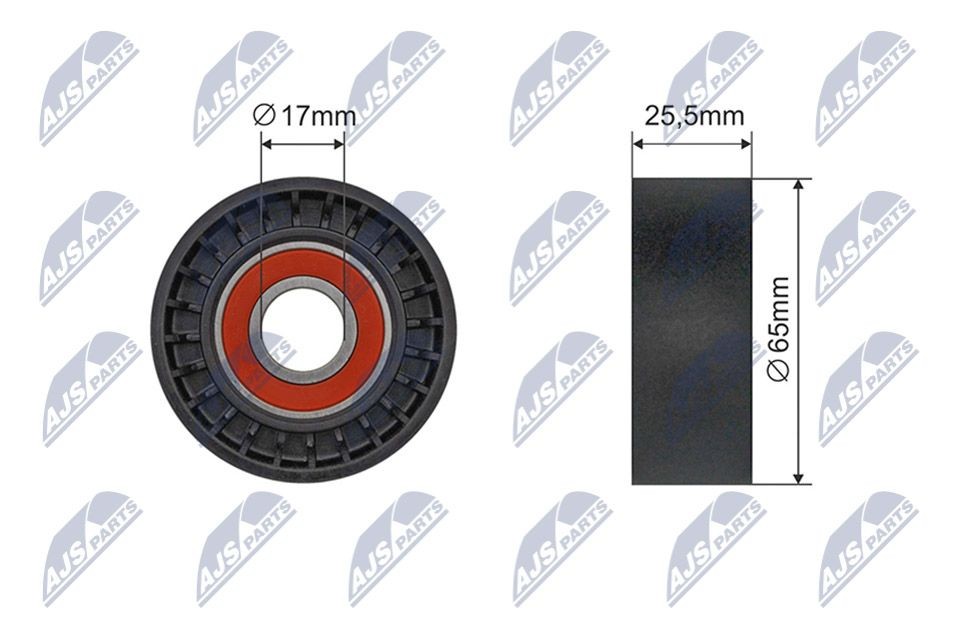 NTY RNK-CT-060: Pingutusrull, soonrihm Ø: 65mm, Ø: 65mm
