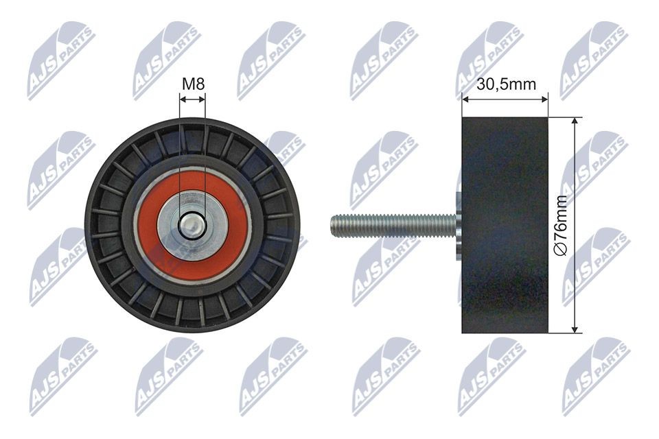 NTY RNK-FR-059: Pingutusrull, soonrihm Ø: 76mm, Ø: 76mm