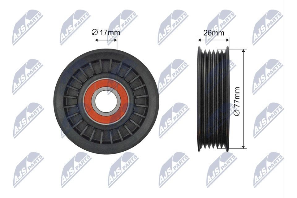 NTY RNK-FR-060: Pingutusrull, soonrihm Ø: 77mm, Ø: 77mm