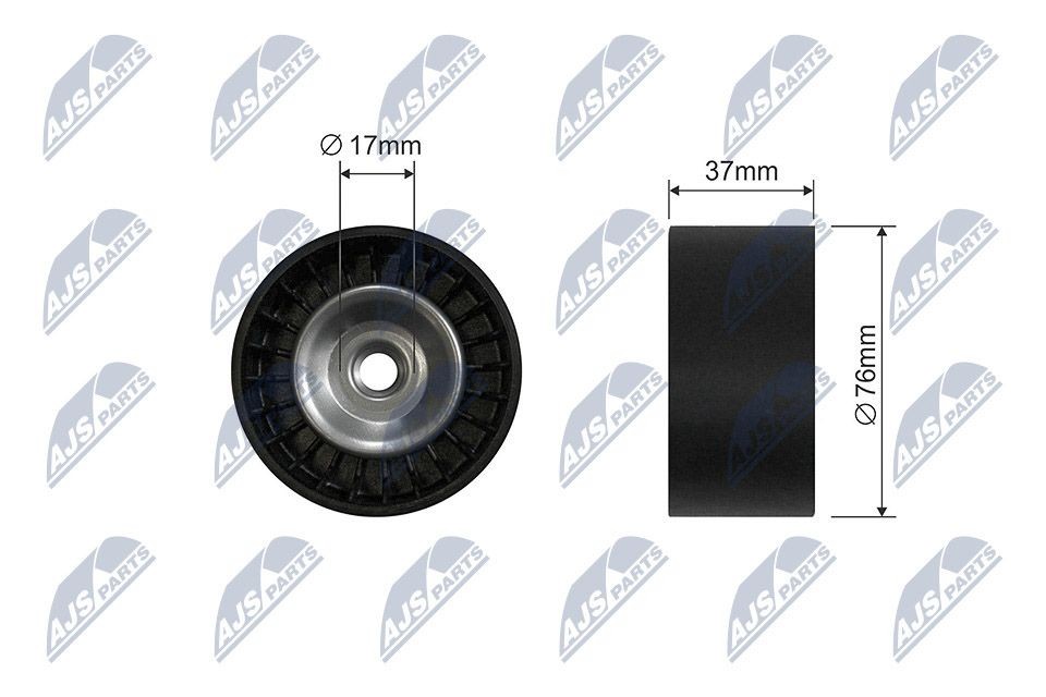 NTY RNK-HD-024: Pingutusrull, soonrihm Ø: 76mm, Ø: 76mm