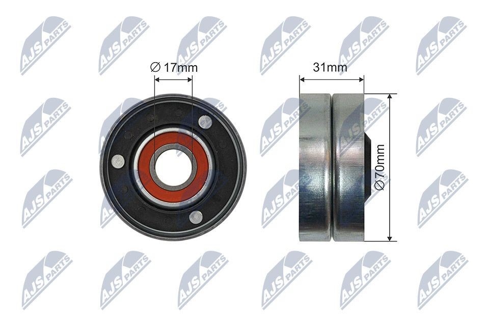 NTY RNK-LR-015: Pingutusrull, soonrihm Ø: 70mm, Ø: 70mm