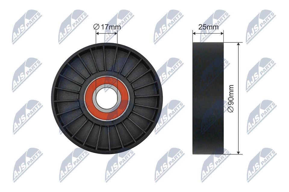 NTY RNK-PE-013: Pingutusrull, soonrihm Ø: 90mm, Ø: 90mm