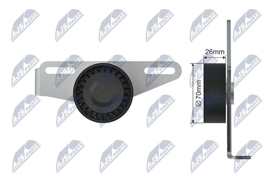 NTY RNK-RE-030: Rullo tenditore cinghia Poly-V Ø: 70mm, Ø: 70mm
