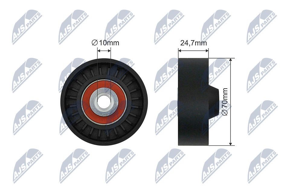 NTY RNK-SU-015: Pingutusrull, soonrihm Ø: 70mm, Ø: 70mm