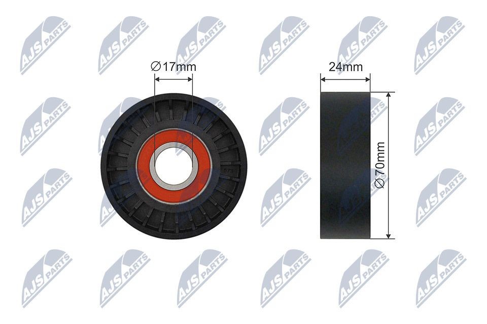 NTY RNK-TY-038: Pingutusrull, soonrihm Ø: 70mm, Ø: 70mm