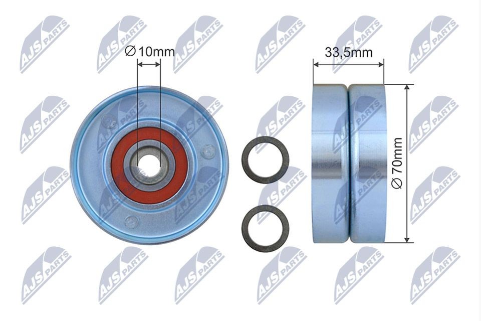 NTY RNK-TY-039: Rola intinzator, curea transmisie Ř: 70mm, Ř: 70mm