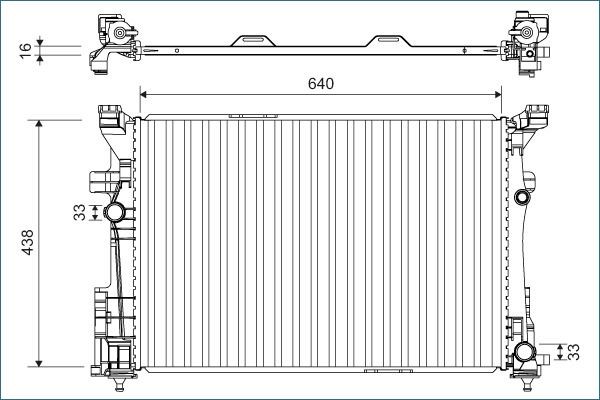 VALEO 701133: Radiaator, mootorijahutus Alumiinium, ilma jahutusvedeliku regulaatorita